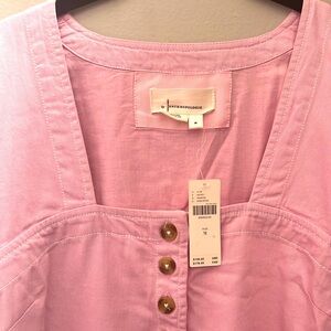 NWT-Anthropologie Pink Denim Baby Doll Dress